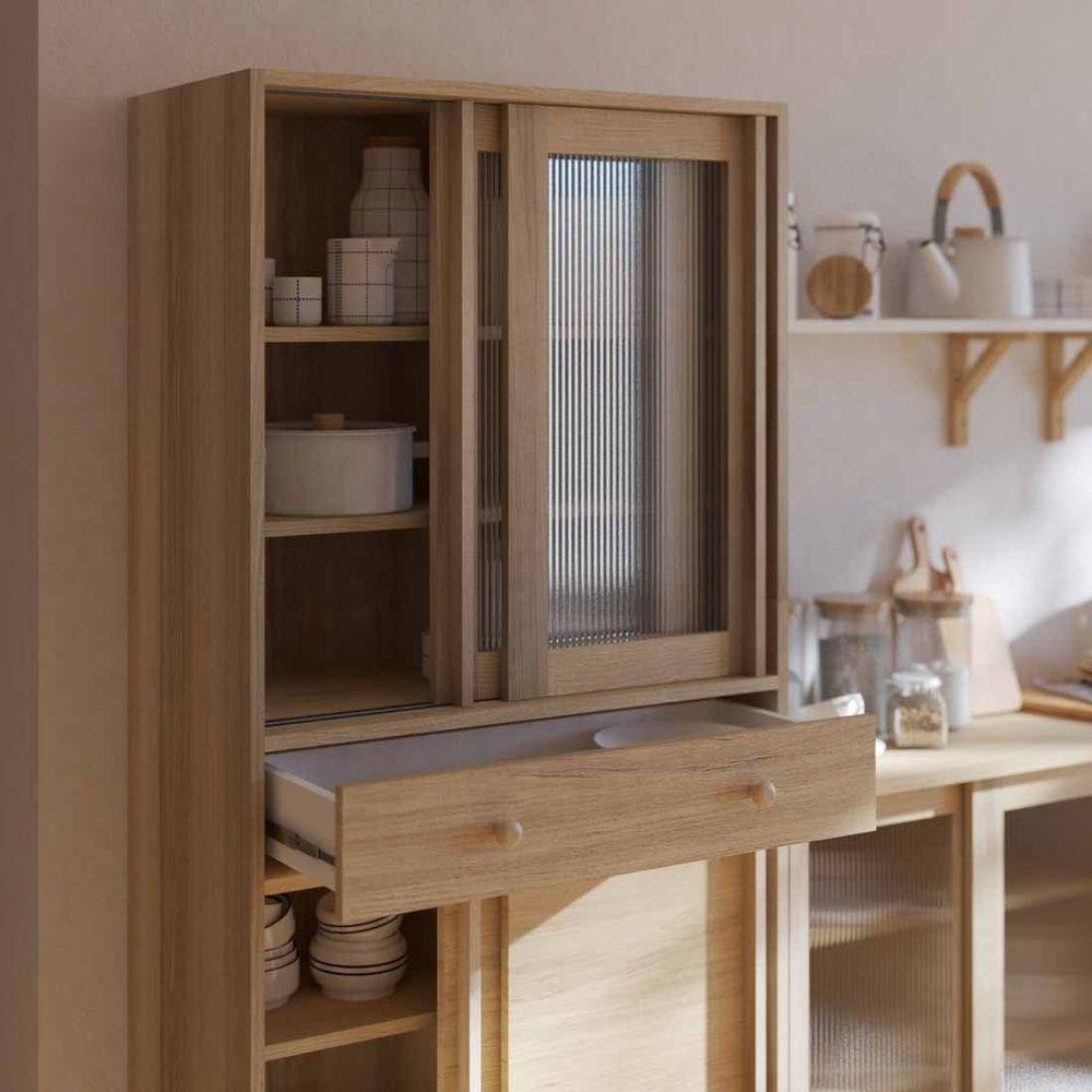 ตู้สูง SB FURNITURE RIKU 19215941 80 ซม. สีแคนยอนโอ๊ค