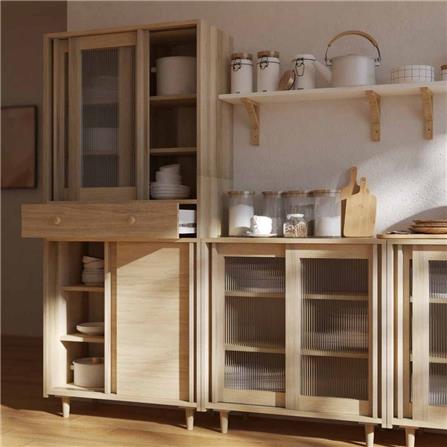 ตู้สูง SB FURNITURE RIKU 19215941 80 ซม. สีแคนยอนโอ๊ค_2