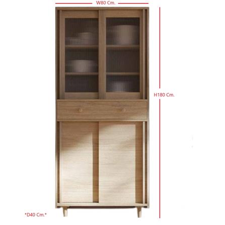 ตู้สูง SB FURNITURE RIKU 19215941 80 ซม. สีแคนยอนโอ๊ค_4