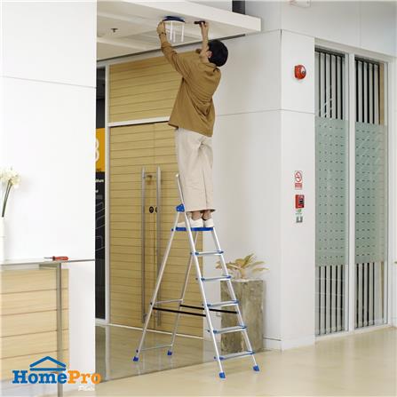 บันไดอะลูมิเนียมทรง A มีมือจับ MATALL WK4028-6 6 ขั้น_6