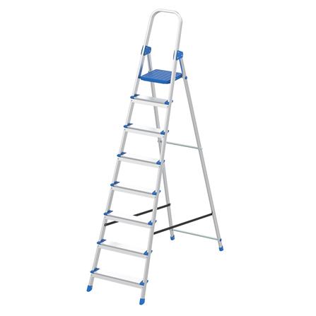 บันไดอะลูมิเนียมทรง A มีมือจับ MATALL WK4028-8 8 ขั้น_0