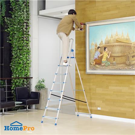 บันไดอะลูมิเนียมทรง A มีมือจับ MATALL WK4028-8 8 ขั้น_6