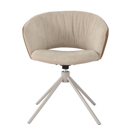 เก้าอี้ห้องอาหารหมุนได้ BENETTA EVA สีน้ำตาล_1