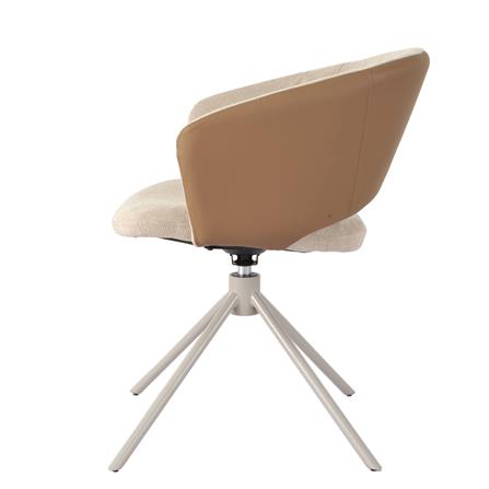 เก้าอี้ห้องอาหารหมุนได้ BENETTA EVA สีน้ำตาล_2