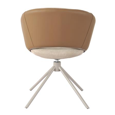 เก้าอี้ห้องอาหารหมุนได้ BENETTA EVA สีน้ำตาล_3