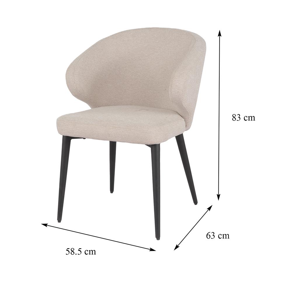 เก้าอี้ห้องอาหาร BENETTA OLIVIER สีเบจ