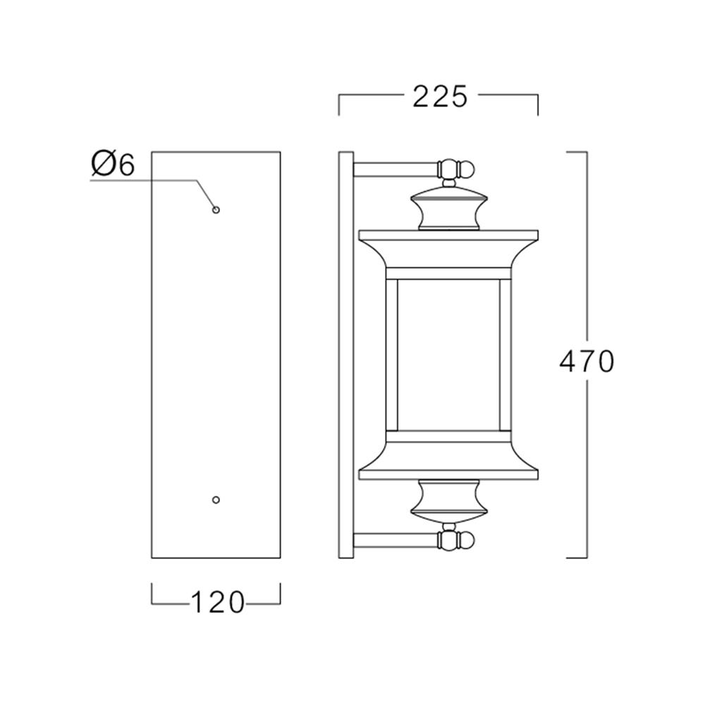 ไฟกิ่งภายนอก L&E 36-01727 สีดำ
