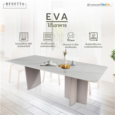 โต๊ะอาหาร BENETTA EVA สีขาว_5