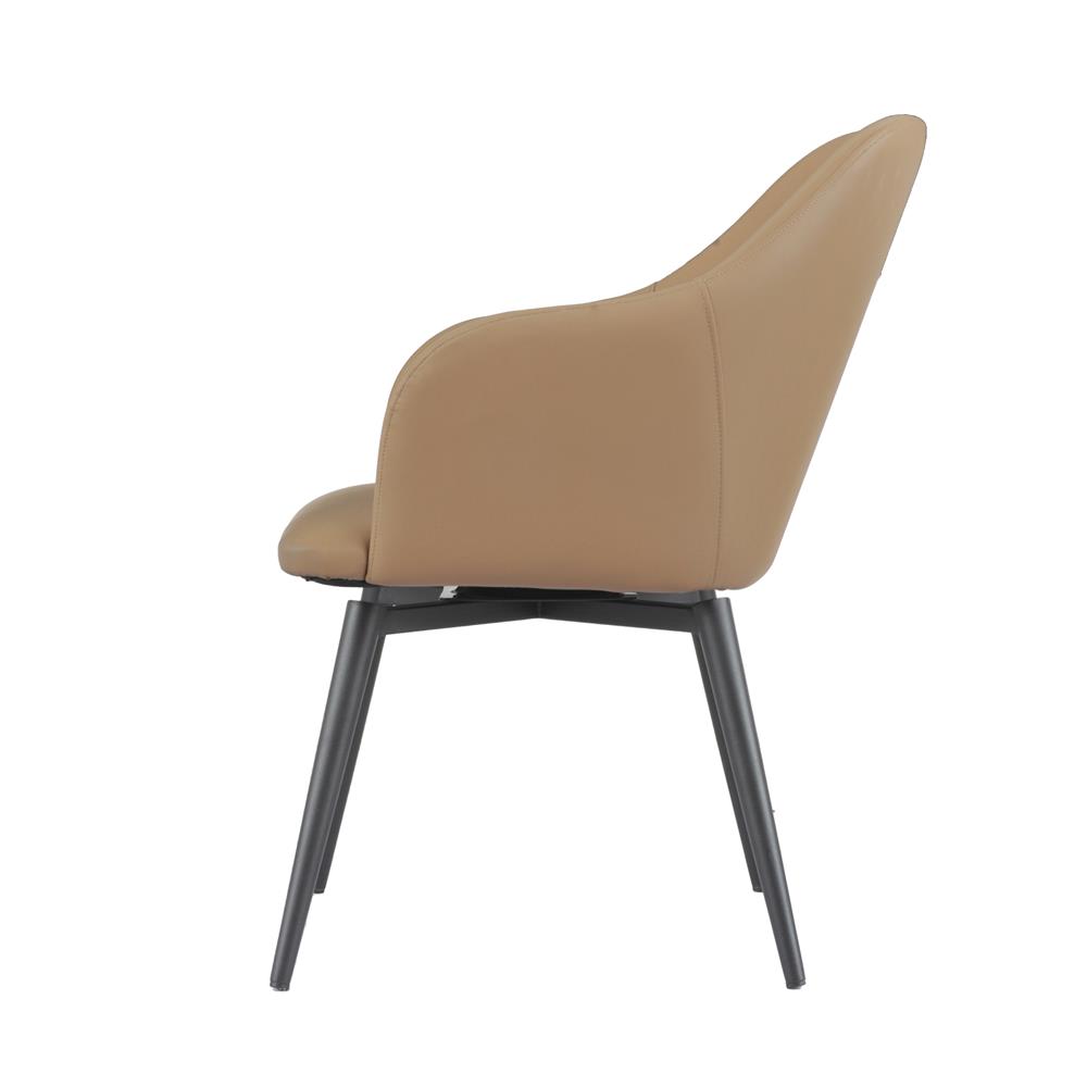 เก้าอี้ห้องอาหารหมุนได้ FURDINI RIVER PU สีน้ำตาล