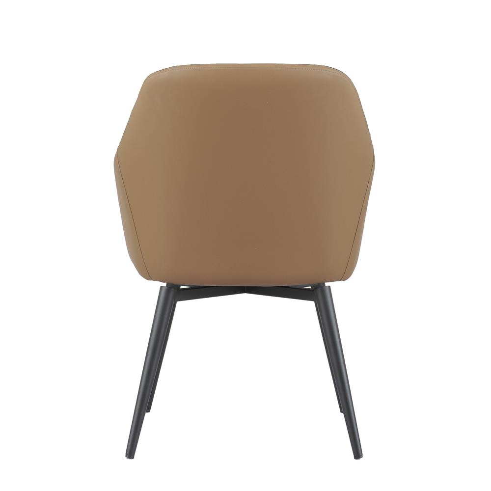 เก้าอี้ห้องอาหารหมุนได้ FURDINI RIVER PU สีน้ำตาล