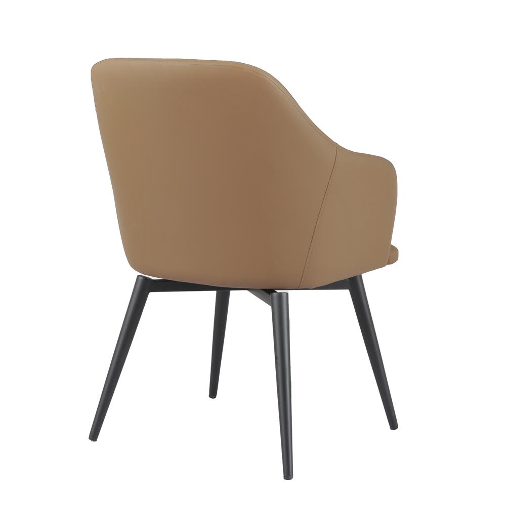 เก้าอี้ห้องอาหารหมุนได้ FURDINI RIVER PU สีน้ำตาล