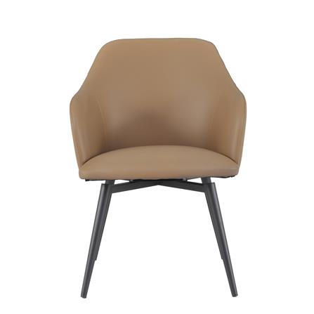 เก้าอี้ห้องอาหารหมุนได้ FURDINI RIVER PU สีน้ำตาล_1