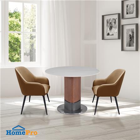 เก้าอี้ห้องอาหารหมุนได้ FURDINI RIVER PU สีน้ำตาล_6