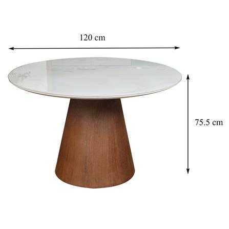 โต๊ะอาหาร FURDINI MOUNTEN สีขาว/วอลนัท_7