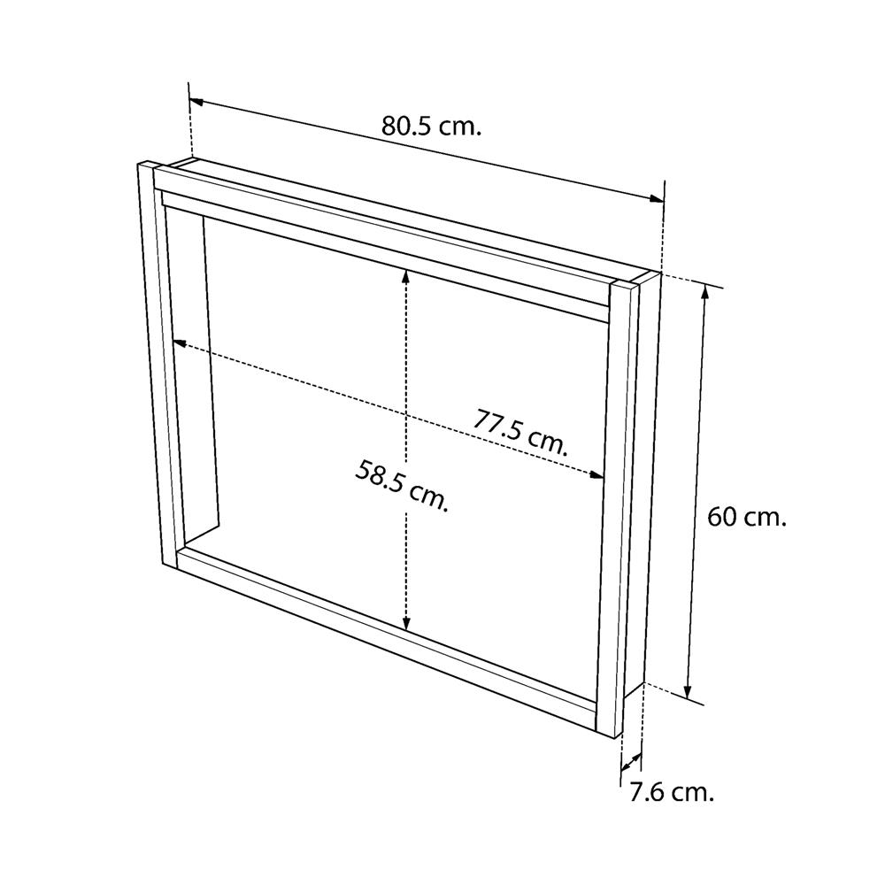 บานซิงค์คู่ CABIN HANS 84x65 ซม. สีขาว