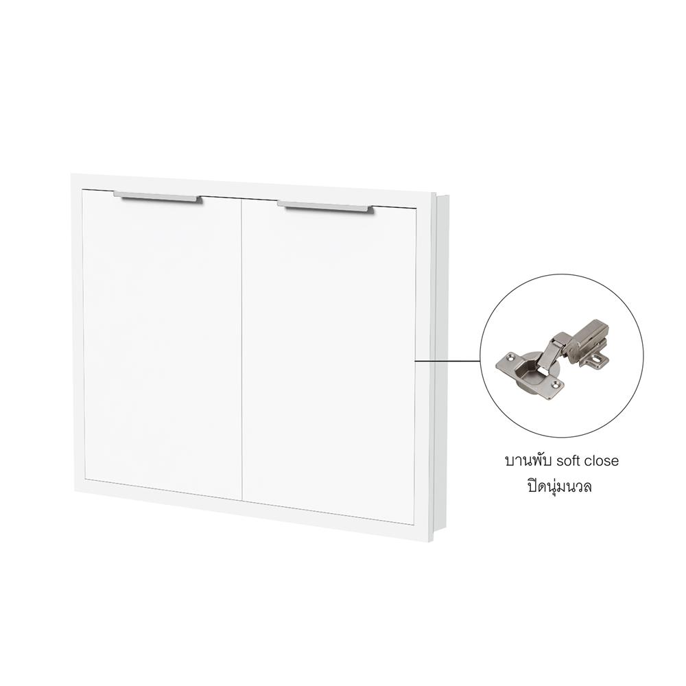 บานซิงค์คู่ CABIN HANS 84x65 ซม. สีขาว