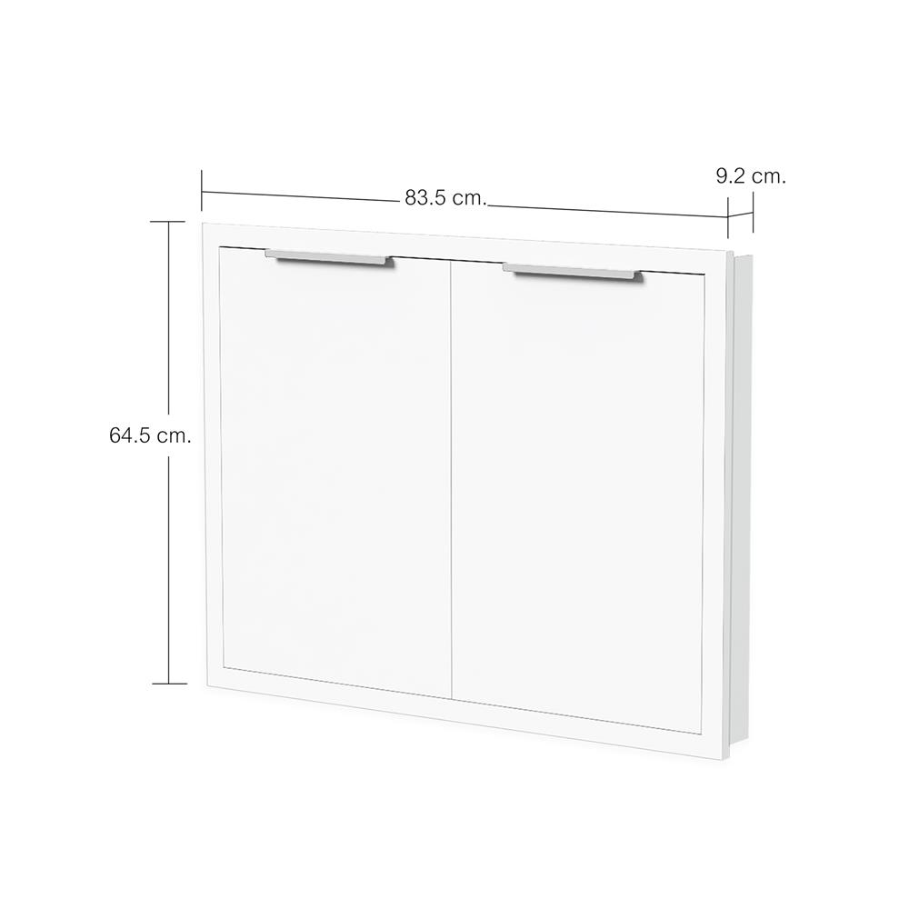 บานซิงค์คู่ CABIN HANS 84x65 ซม. สีขาว