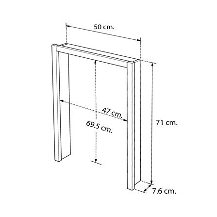 บานถังแก๊ส CABIN HANS 53x73 ซม. สีขาว_6