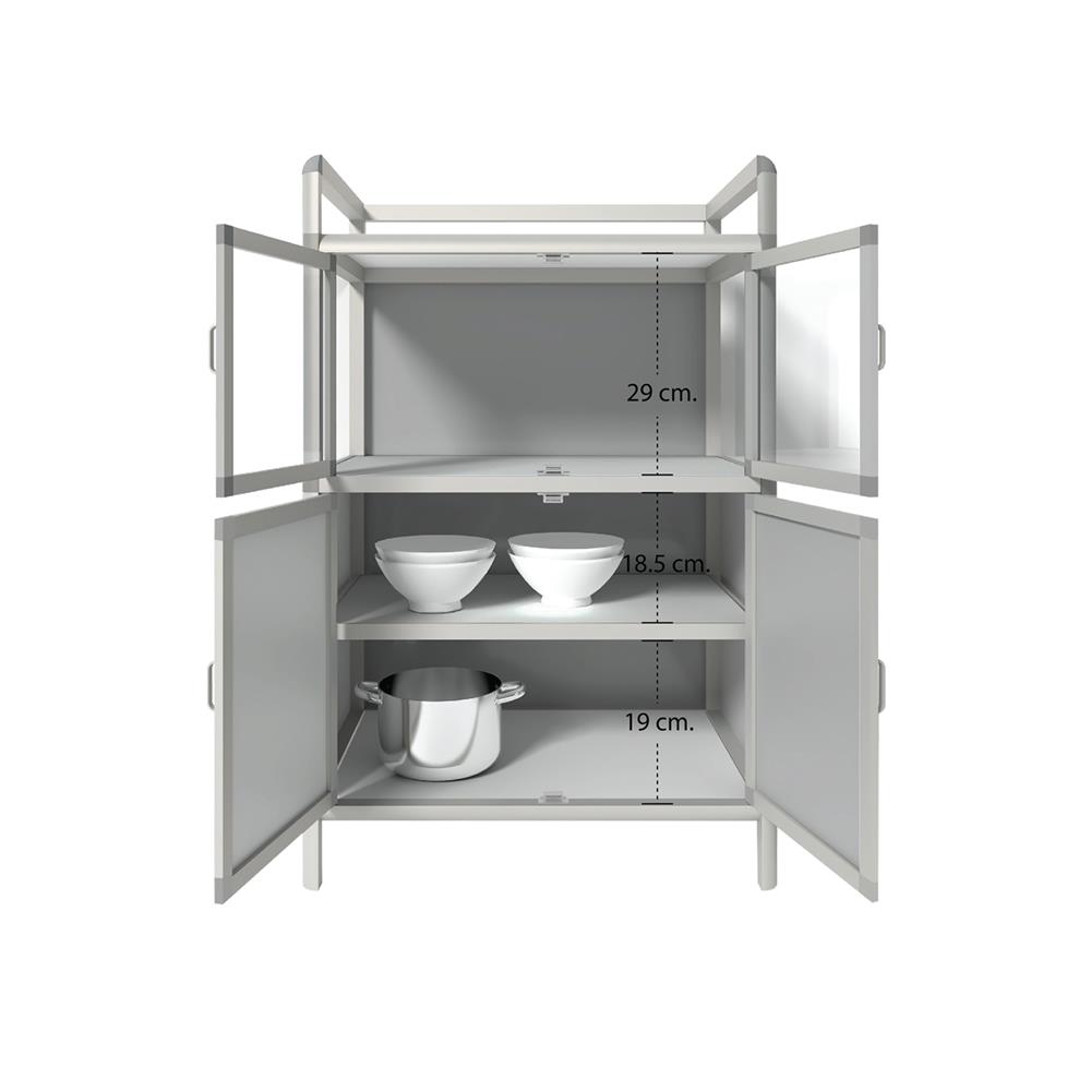 ตู้กับข้าว CABIN BOOM 65X92 ซม. สีเงิน