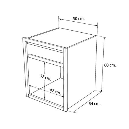 ตู้ลิ้นชัก CABIN HANS 53x65 ซม. สีขาว_8
