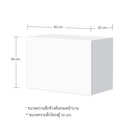 ตู้แขวนเดี่ยว CABIN HANS 60x40 ซม. สีขาว_6