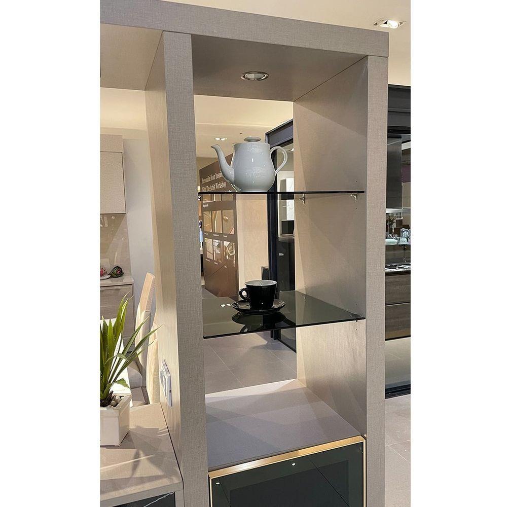 เคาน์เตอร์บาร์ตู้โชว์ฝั่งขวา SB FURNITURE MABEL 19208281 150 ซม. ลายหินอ่อนดำ