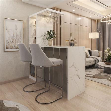 เคาน์เตอร์บาร์ตู้โชว์ฝั่งซ้าย SB FURNITURE MABEL 19208282 170 ซม. ลายหินอ่อนขาว_1