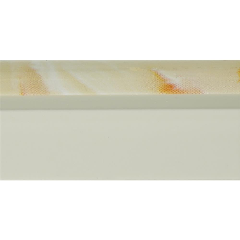 คิ้ว PVC TARA 10 มม. โค้ง หินอ่อนสีครีม 2 ม.