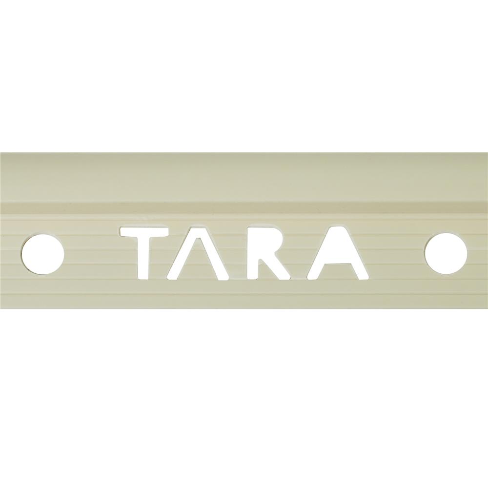 คิ้ว PVC TARA 10 มม. โค้ง สีเบจ 2 ม.