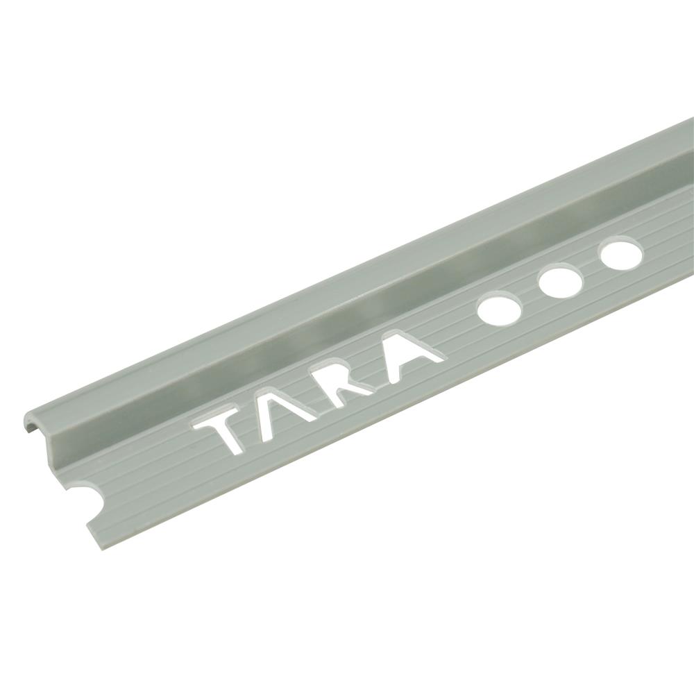 คิ้ว PVC TARA 10 มม. โค้ง สีเทาอ่อน 2 ม.