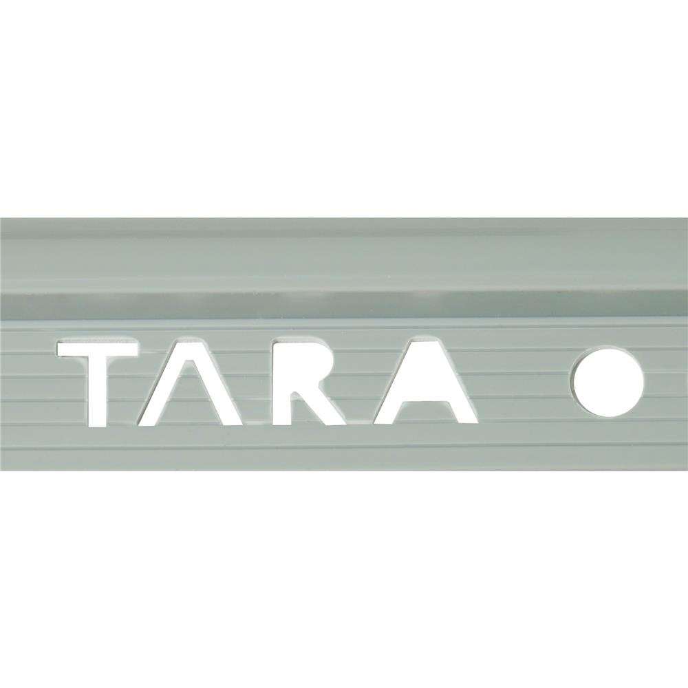 คิ้ว PVC TARA 10 มม. โค้ง สีเทาอ่อน 2 ม.