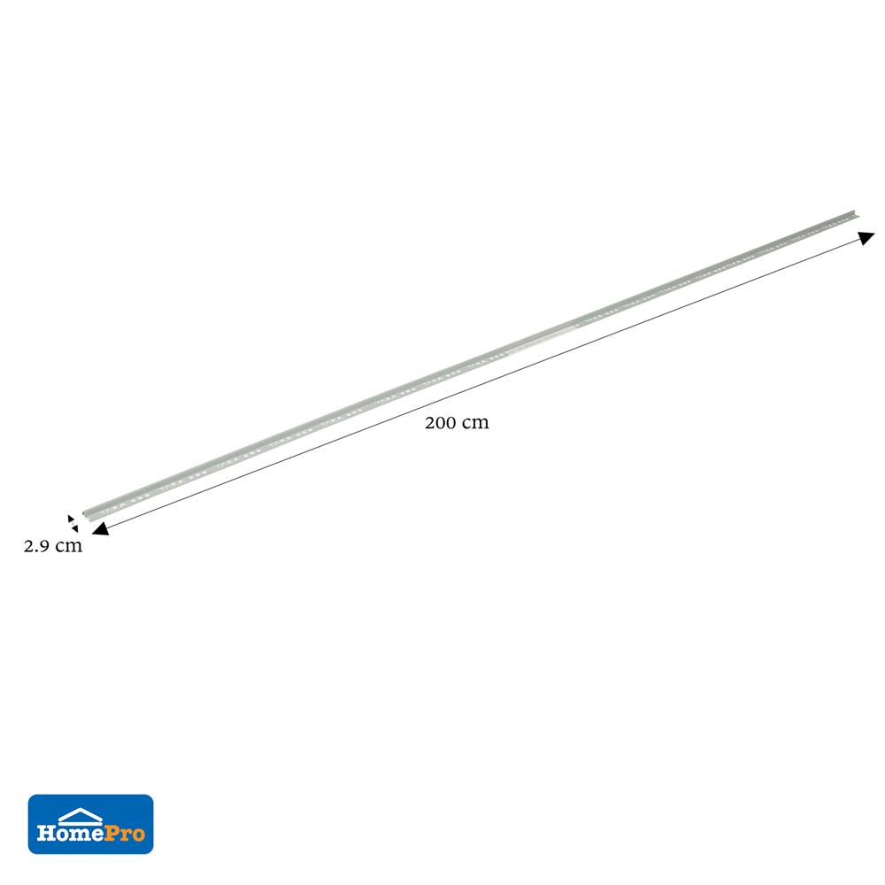 คิ้ว PVC TARA 10 มม. โค้ง สีเทาอ่อน 2 ม.