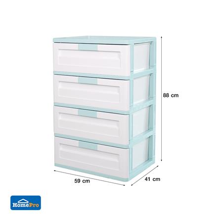 ตู้ลิ้นชัก 4 ชั้น ME LIVING MAX 59x41x88 ซม. สีฟ้าพาสเทล_5