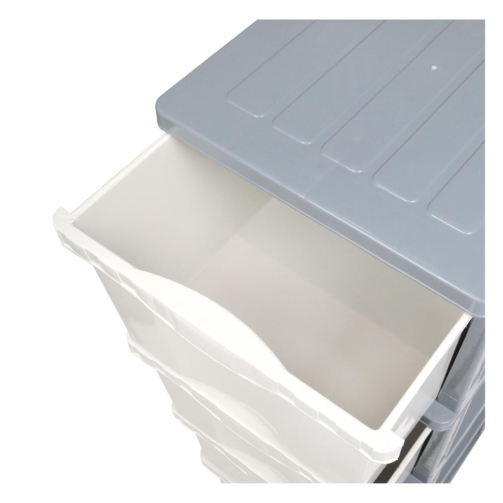 ตู้ลิ้นชัก 4 ชั้น ME LIVING JUMBO 40x46x104 ซม. สีเทา