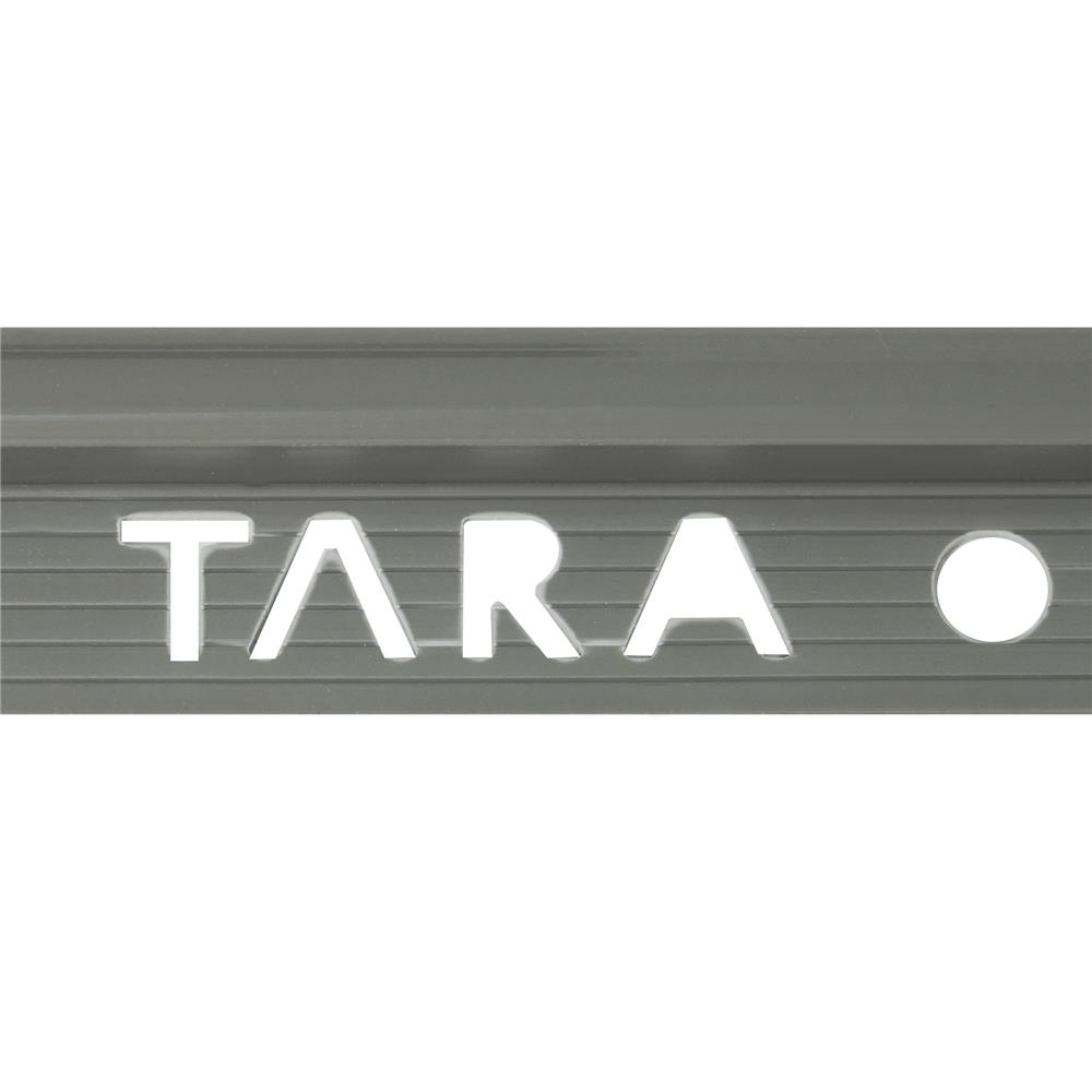 คิ้ว PVC TARA 10 มม. โค้ง สีเทา 2 ม.