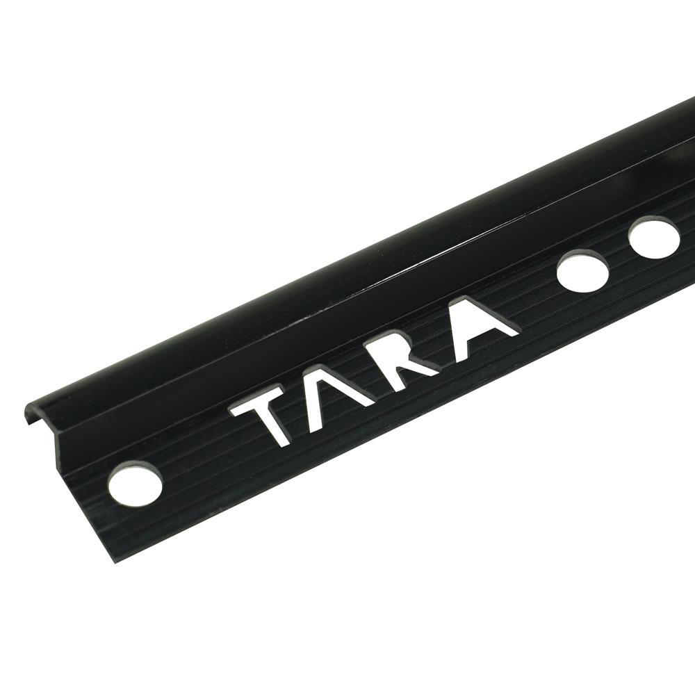 คิ้ว PVC TARA 10 มม. โค้ง สีดำ 2 ม.