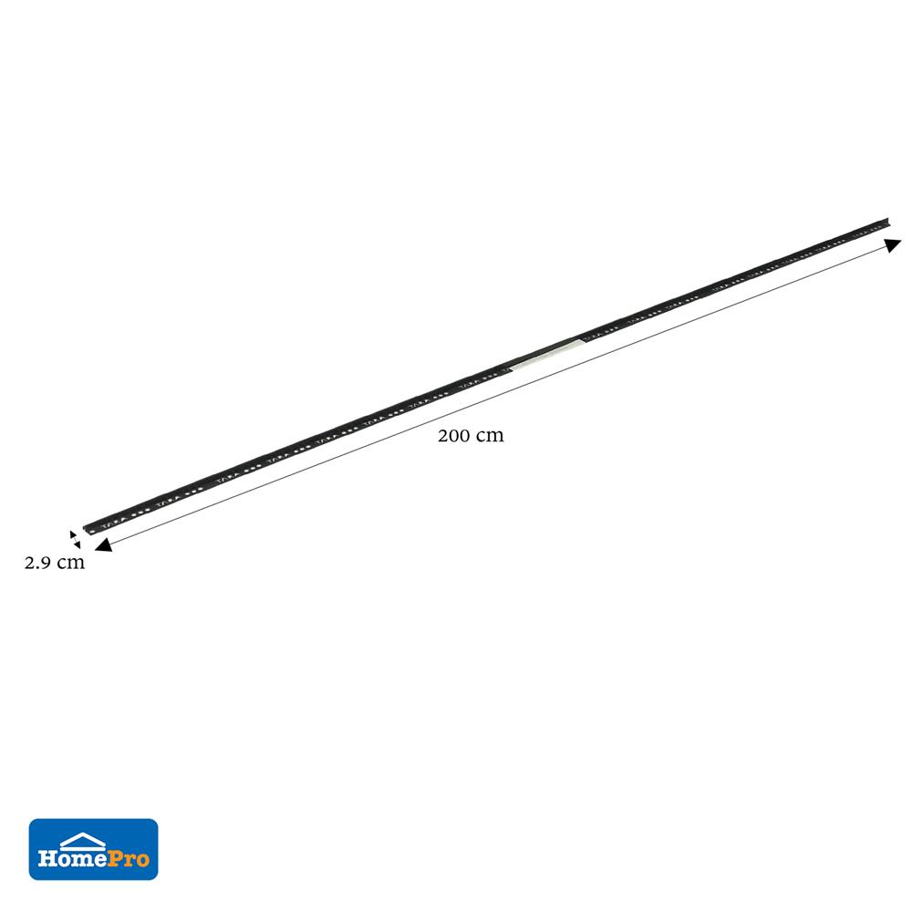 คิ้ว PVC TARA 10 มม. โค้ง สีดำ 2 ม.