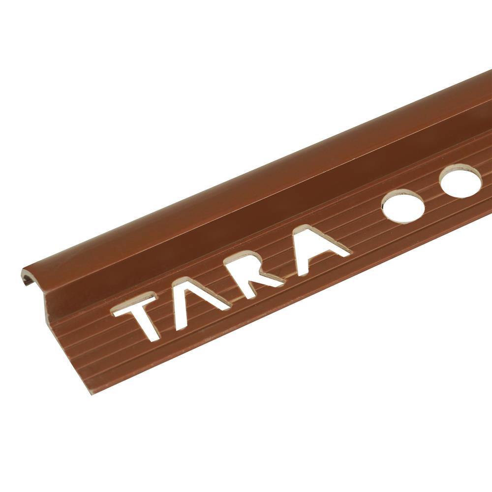 คิ้ว PVC TARA 10 มม. โค้ง สีน้ำตาล 2 ม.