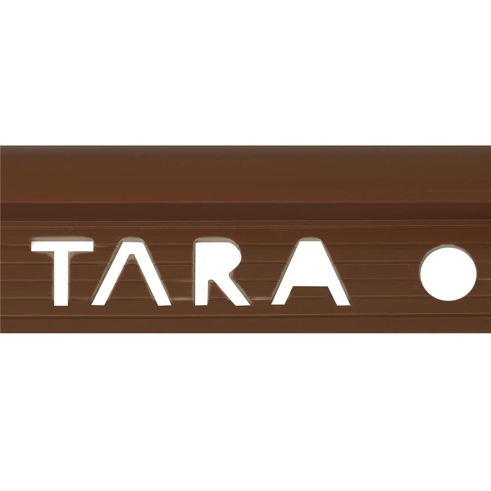 คิ้ว PVC TARA 10 มม. โค้ง สีน้ำตาล 2 ม.