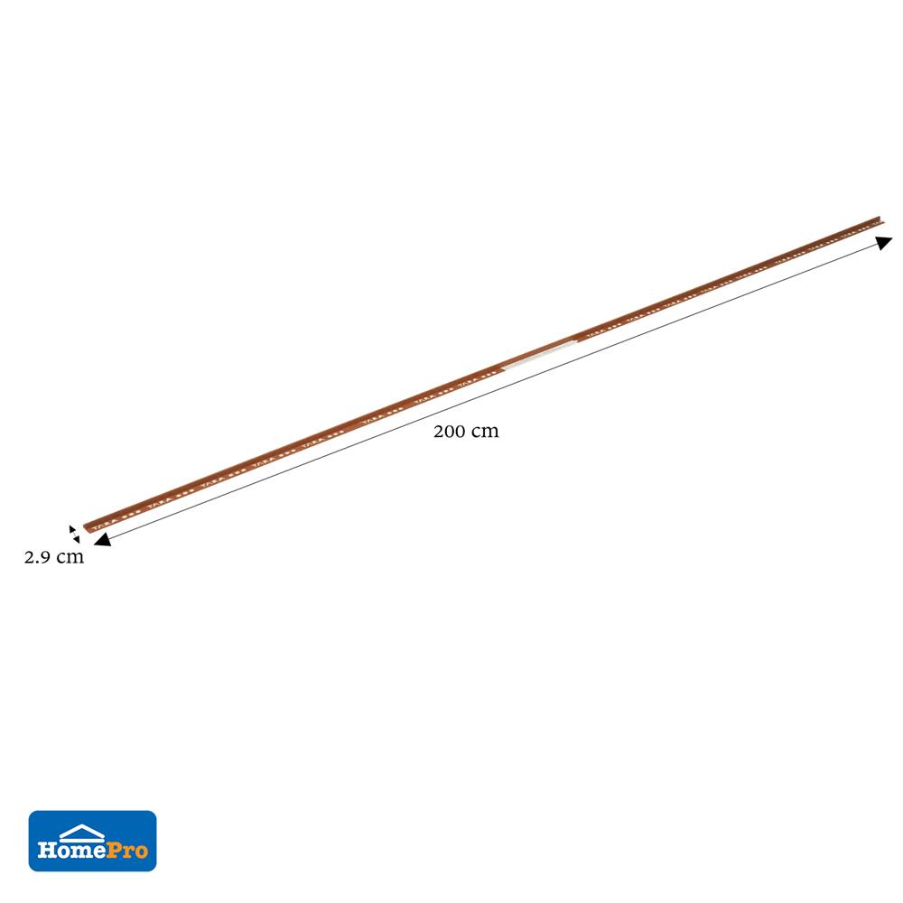 คิ้ว PVC TARA 10 มม. โค้ง สีน้ำตาล 2 ม.