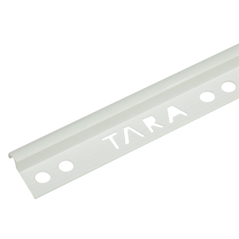 คิ้ว PVC TARA 10 มม. โค้ง สีขาว 2 ม.