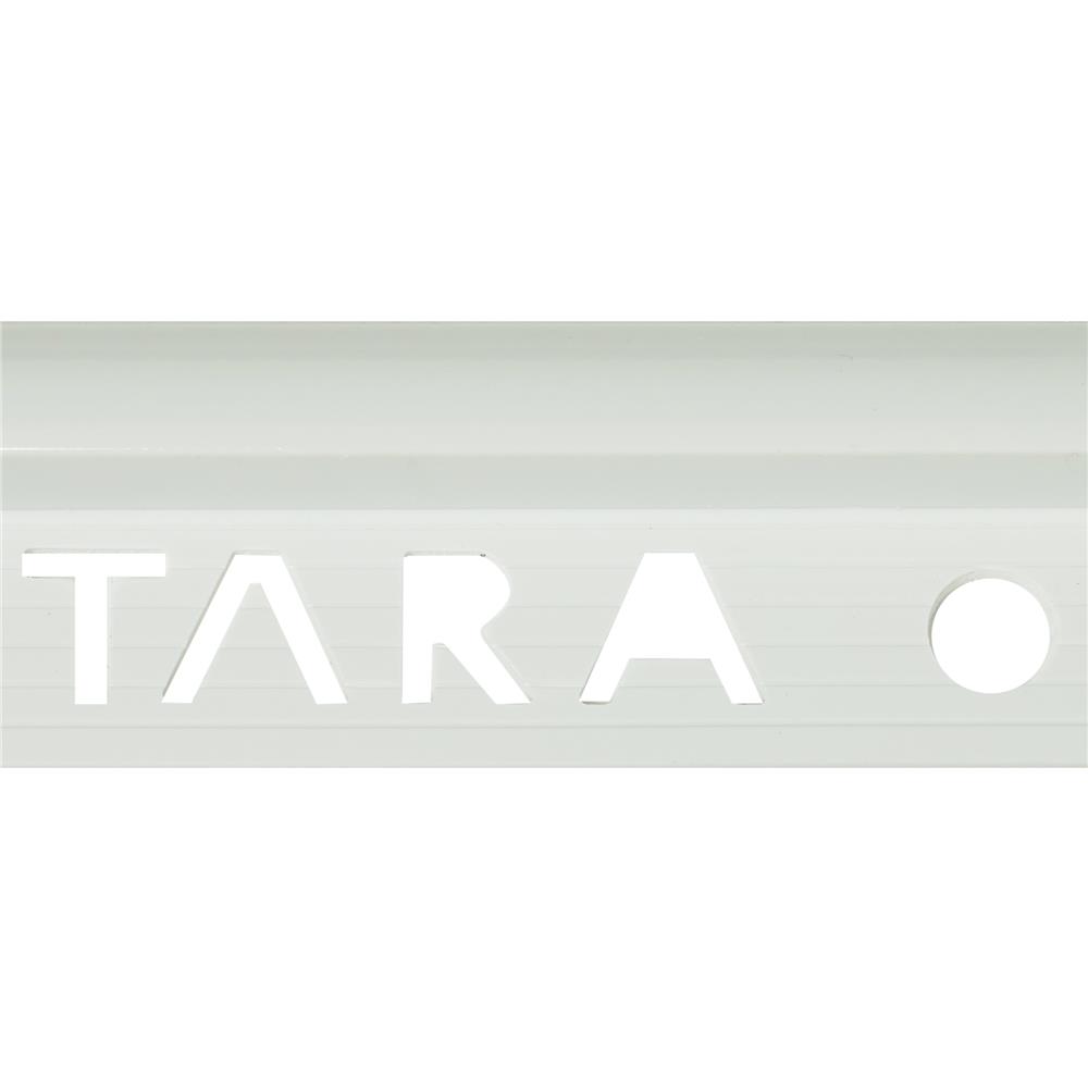 คิ้ว PVC TARA 10 มม. โค้ง สีขาว 2 ม.