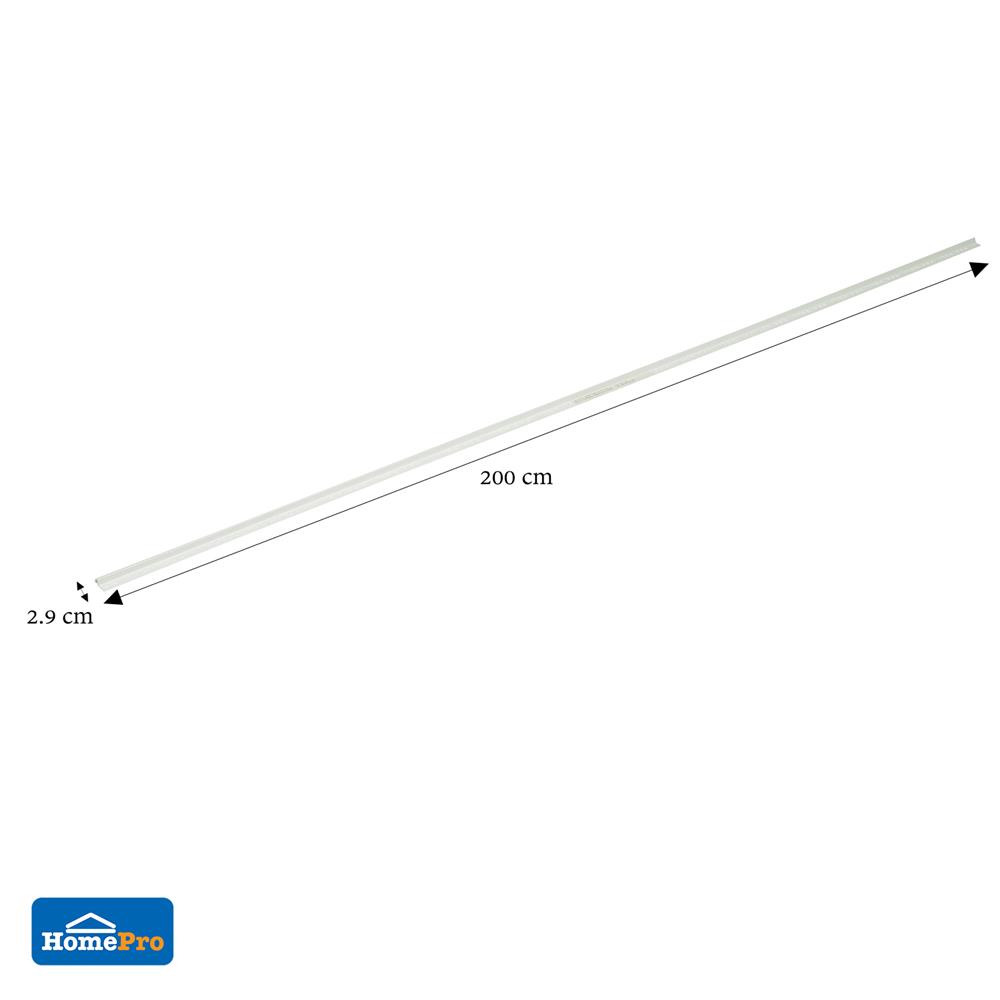 คิ้ว PVC TARA 10 มม. โค้ง สีขาว 2 ม.