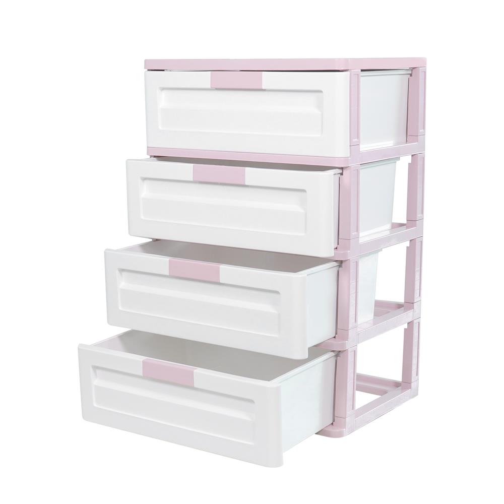 ตู้ลิ้นชัก 4 ชั้น ME LIVING MAX 59x41x88 ซม. สีชมพูพาสเทล