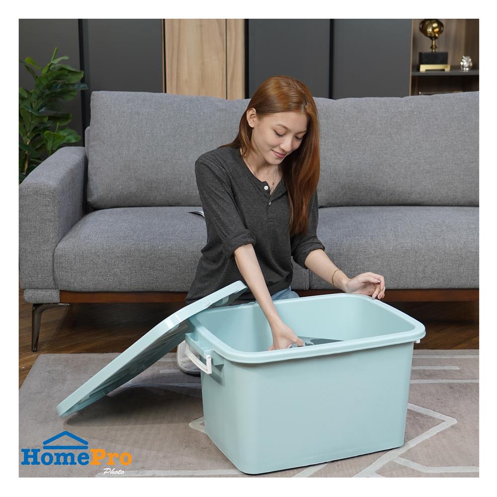 กล่องเก็บของ ME LIVING 42x62x34 ซม. 60 ลิตร สีฟ้าพาสเทล