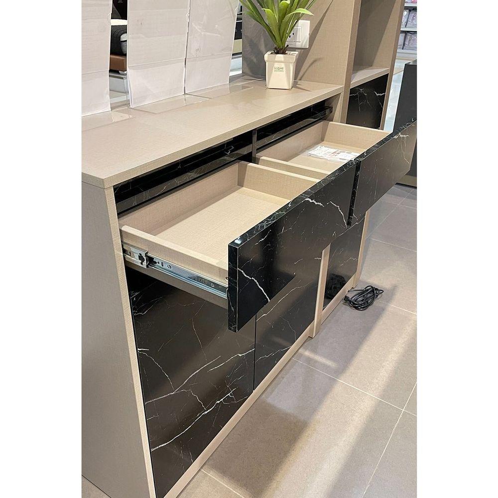 เคาน์เตอร์บาร์ตู้โชว์ฝั่งซ้าย SB FURNITURE MABEL 19208279 150 ซม. ลายหินอ่อนดำ