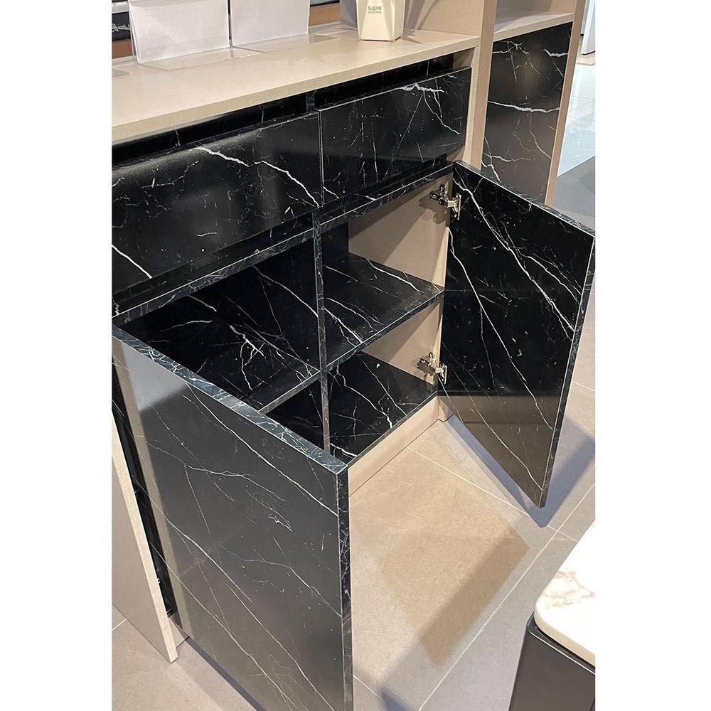 เคาน์เตอร์บาร์ตู้โชว์ฝั่งซ้าย SB FURNITURE MABEL 19208279 150 ซม. ลายหินอ่อนดำ