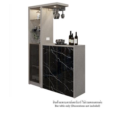 เคาน์เตอร์บาร์ตู้โชว์ฝั่งซ้าย SB FURNITURE MABEL 19208279 150 ซม. ลายหินอ่อนดำ