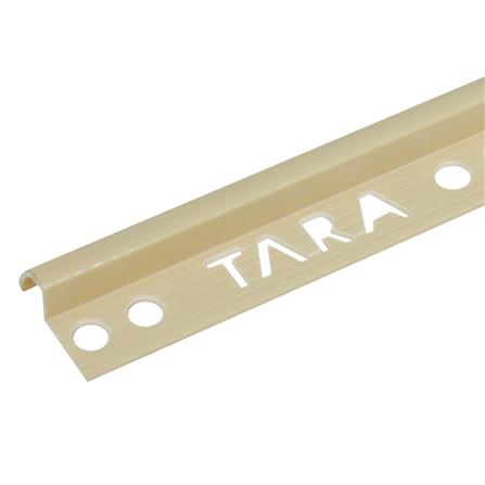 คิ้ว PVC TARA 10 มม. โค้ง สีครีม 2 ม.