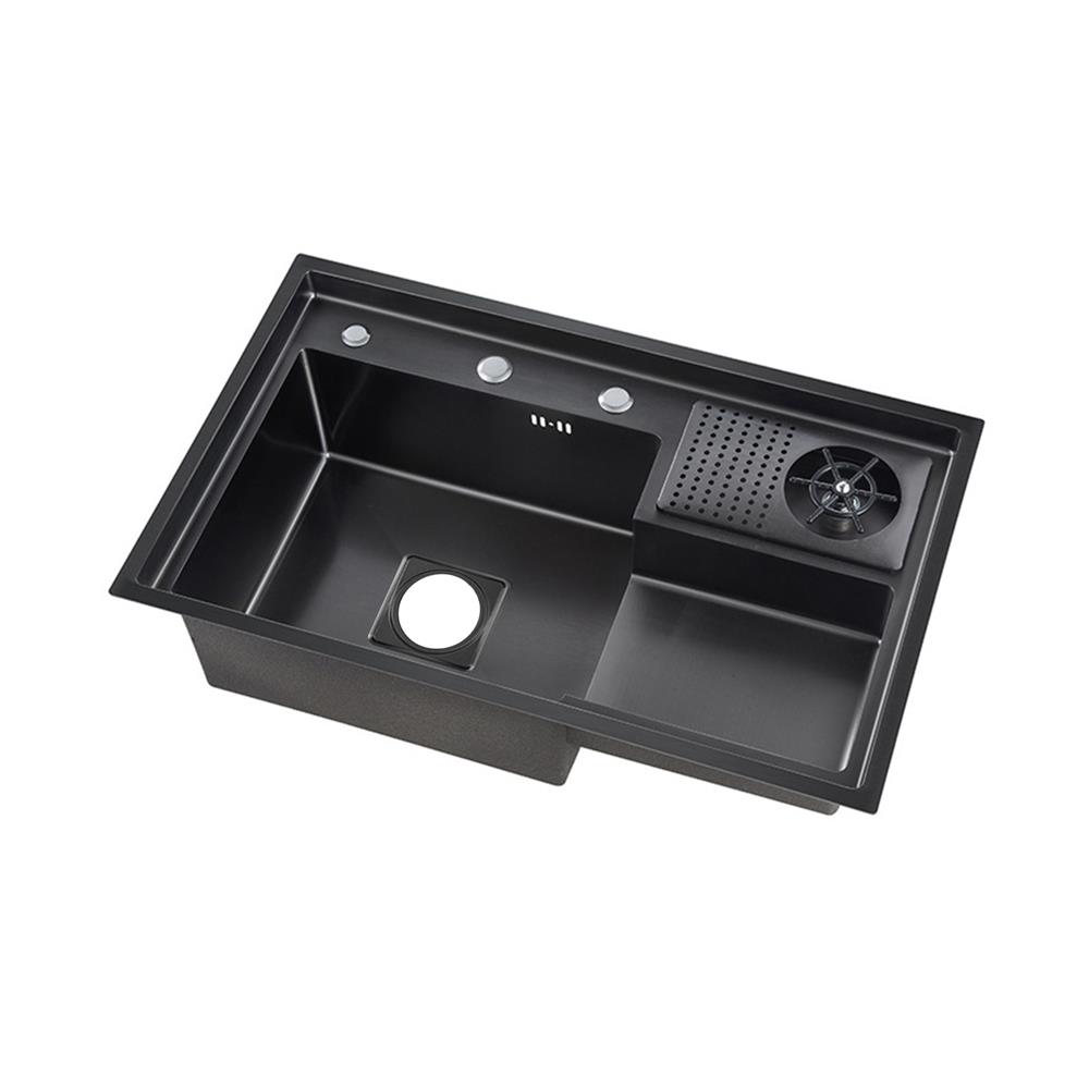 ซิงค์ฝัง 1 หลุม THAI FORWARD FH7848+TP656 สีเทาดำ